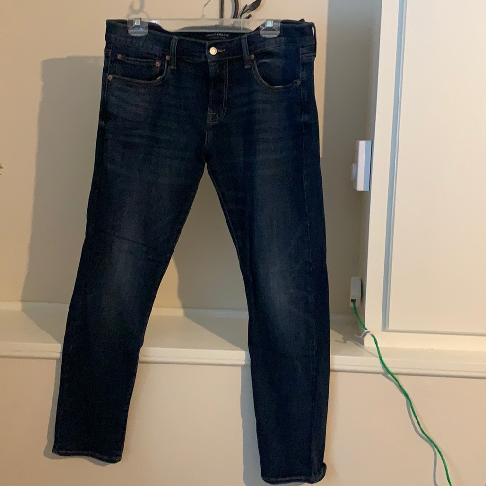Lucky Brand Blue Skinny Jeans with Worn-In Look